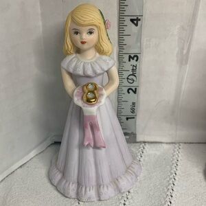 Enesco 1981 Growing Up Birthday Girls 10 Year Old Blonde Vintage Figurine